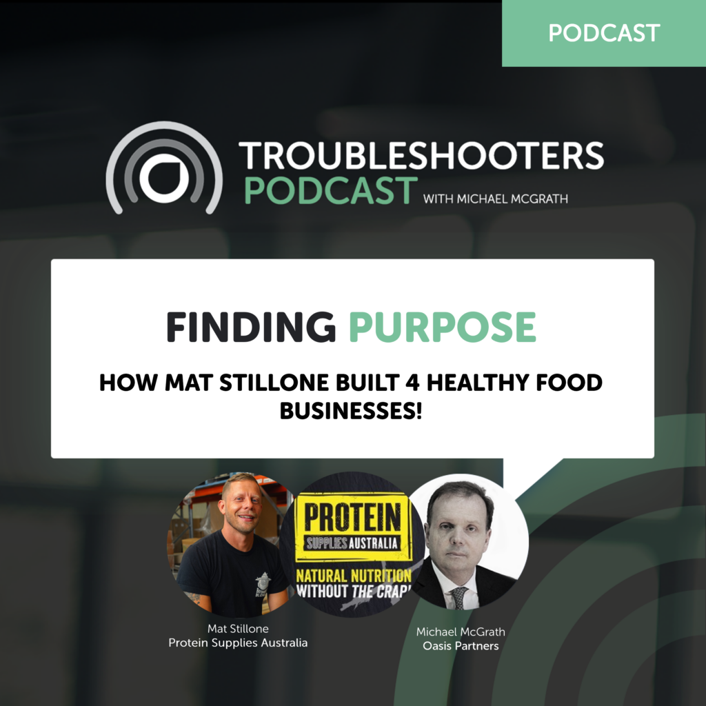 Finding Purpose: How Mat Stillone built 4 healthy food businesses. Mat Stillone started his first business, Protein Supplies in his garage!